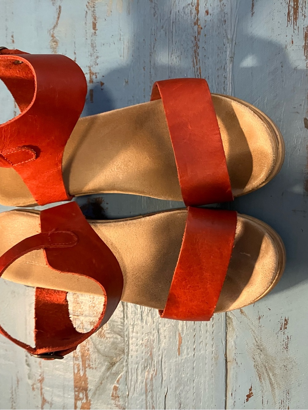 Calou Red Leather Comfortable Flex Clog - Picture 11 of 15